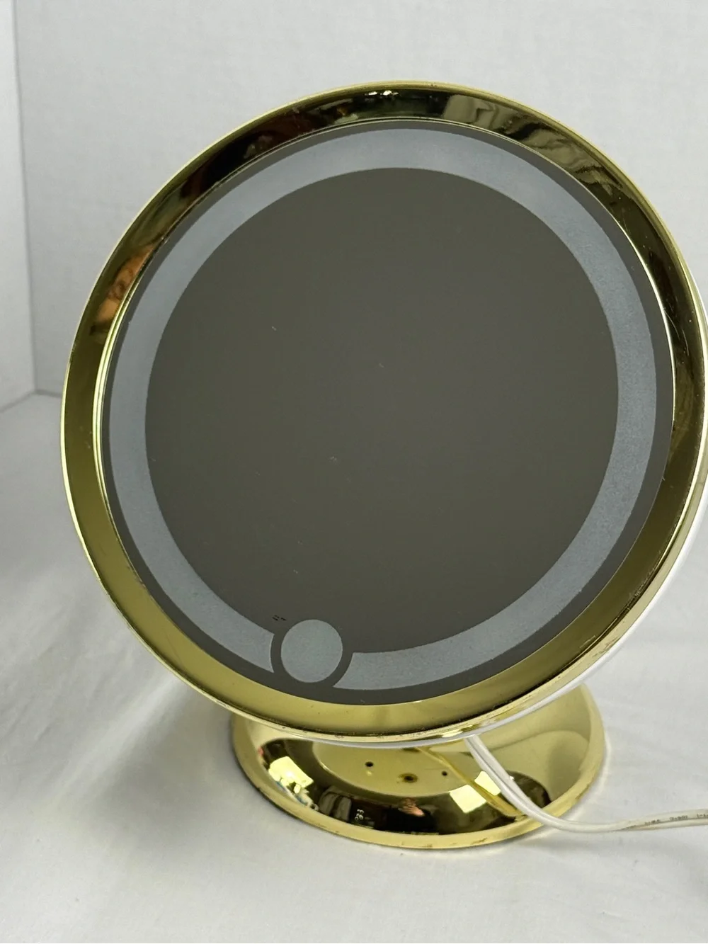 Vintage 80’s Makeup Mirror Ton Jon Nova Vanity Lighted Gold Hollywood Regency